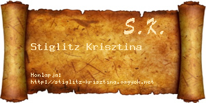 Stiglitz Krisztina névjegykártya